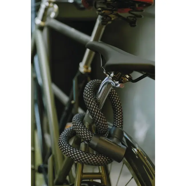 ABUS Textielslot 140 cm zwart-grijs met sleutel, level 7, kliksluiting en zachte hoes