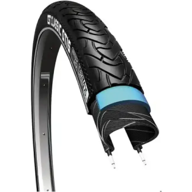 CST 28 inch buitenband 28 x 1 1/8 zwart 28-622 met 3 mm anti leklaag en reflectie