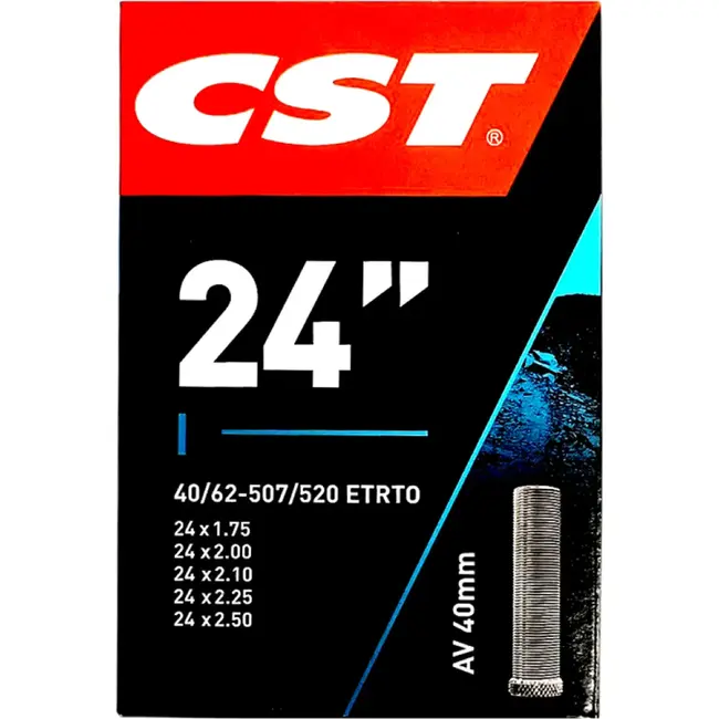 CST Binnenband 24 inch 24 x 1.75-2.25 met autoventiel 40 mm voor fietsbanden