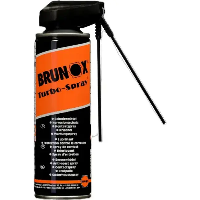 Brunox Turbo spray smeermiddel 300 ml in spuitbus met kantelbare spuitmond en brede straal