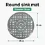 Benson Ronde gootsteenmat - PVC - Beschermend - Grijs - Ø 28 cm