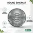 Benson Ronde gootsteenmat - PVC - Beschermend - Grijs - Ø 28 cm