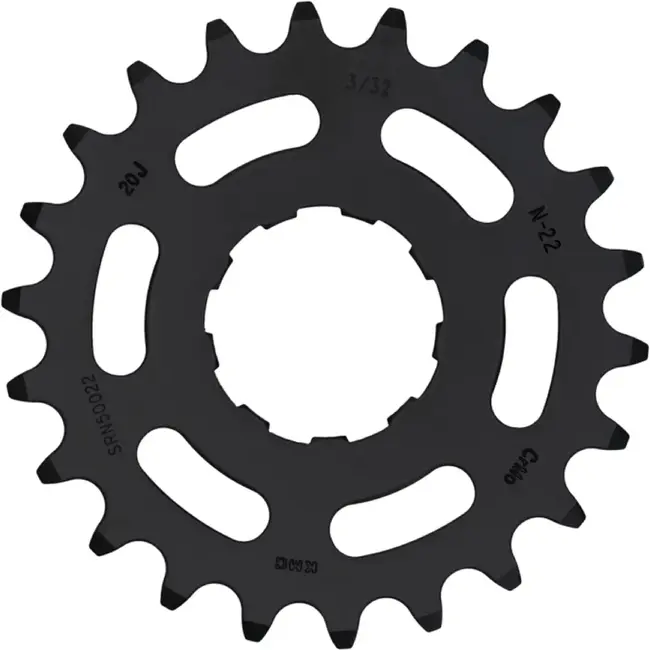 KMC Achtertandwiel 22T zwart voor Enviolo versnellingsnaaf met 3/32 inch kettingmaat