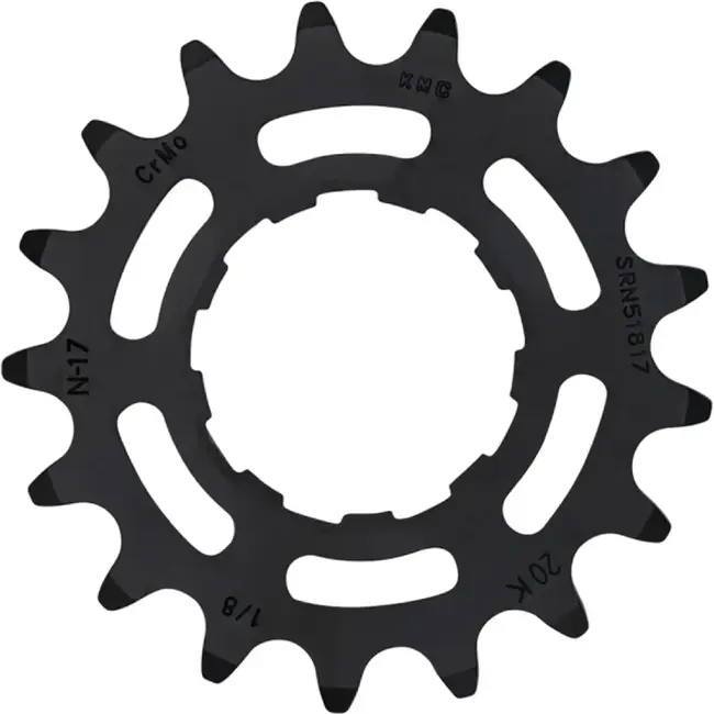 KMC Achtertandwiel 17T zwart voor Enviolo e-bike aandrijving met 1/8 inch maat