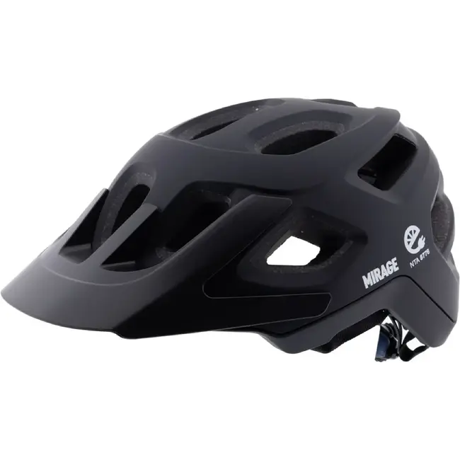 Mirage Tour MTB fietshelm zwart L 58-61 cm met LED-licht, 17 ventilatieopeningen en NTA8776