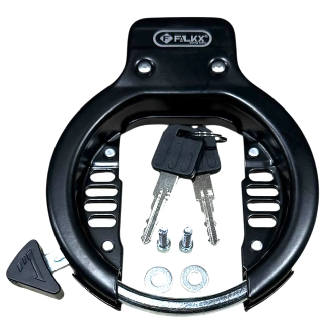 Falkx Robuust ringslot - gehard staal - anti-roest coating - inclusief 2 sleutels