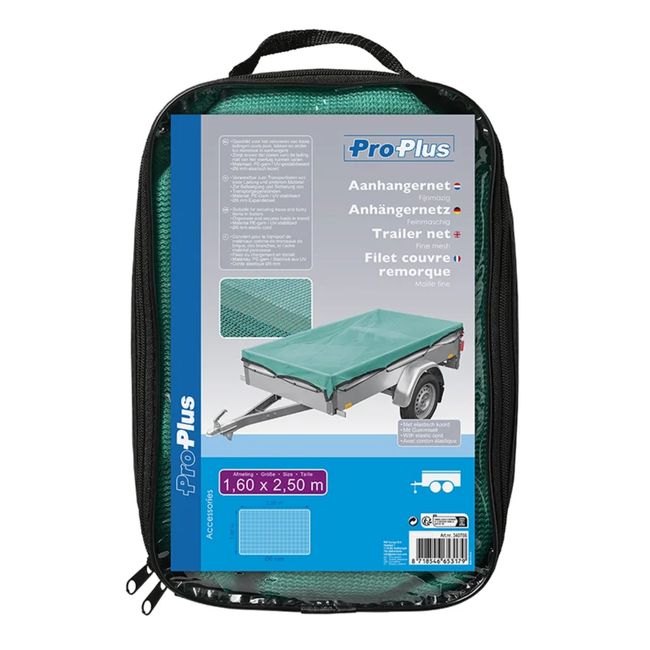 ProPlus Fijnmazig aanhangwagennet - Elastisch koord - 2,50 x 1,60 meter