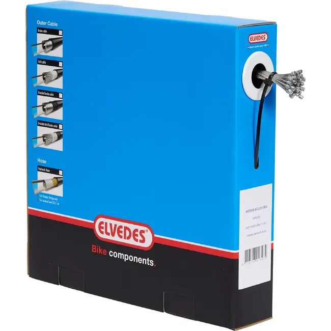 Elvedes RVS binnenkabel 2,25 m voor fiets met nippel 4 x 4 mm als vervangkabel