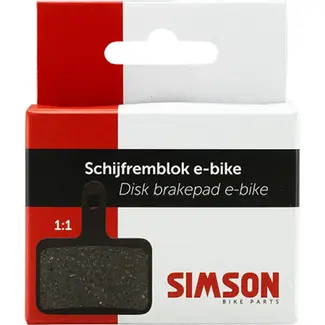 Simson Schijfremblokken voor E-bike met hoge hittebestendigheid en lange levensduur