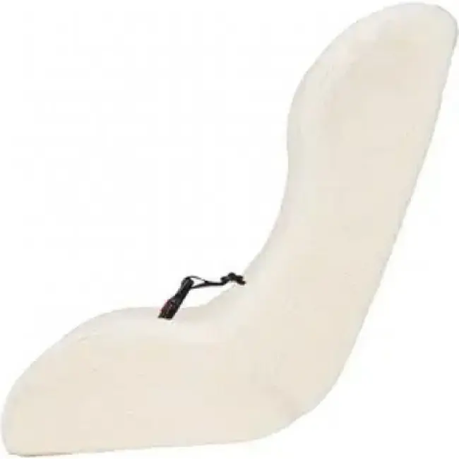 Polisport Witte Mini Pelican zitverkleiner met fleece, 3-punts gordel en schaapdesign