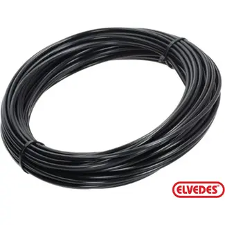 Elvedes Zwarte Rem Buitenkabel 5,5 mm op Rol van 25 m Zonder Liner voor Fietsremmen
