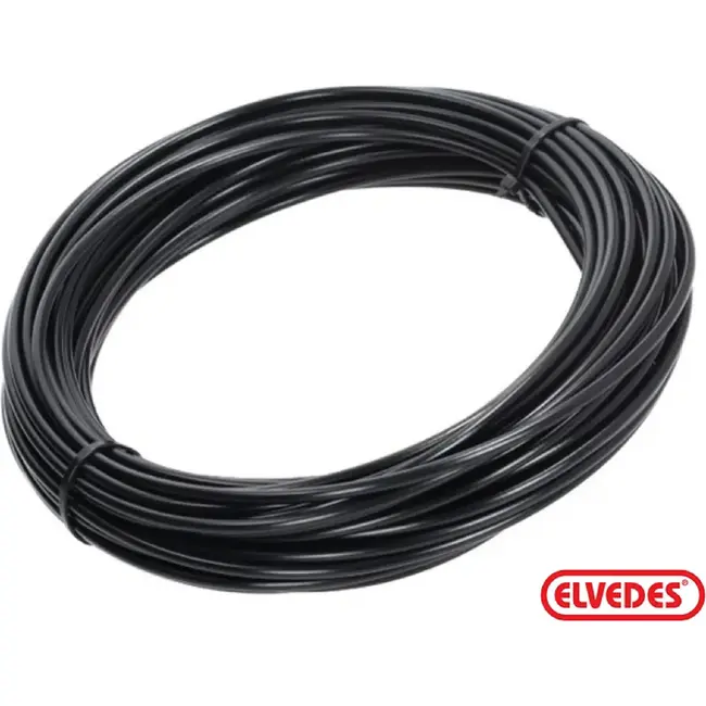 Elvedes Zwarte Rem Buitenkabel 5,5 mm op Rol van 25 m Zonder Liner voor Fietsremmen