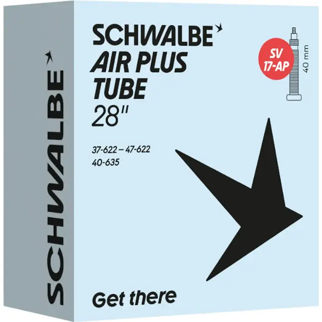 Schwalbe 28 Inch Binnenband Air Plus 37/47-622/635 met Frans Ventiel 40 mm voor E-Bikes