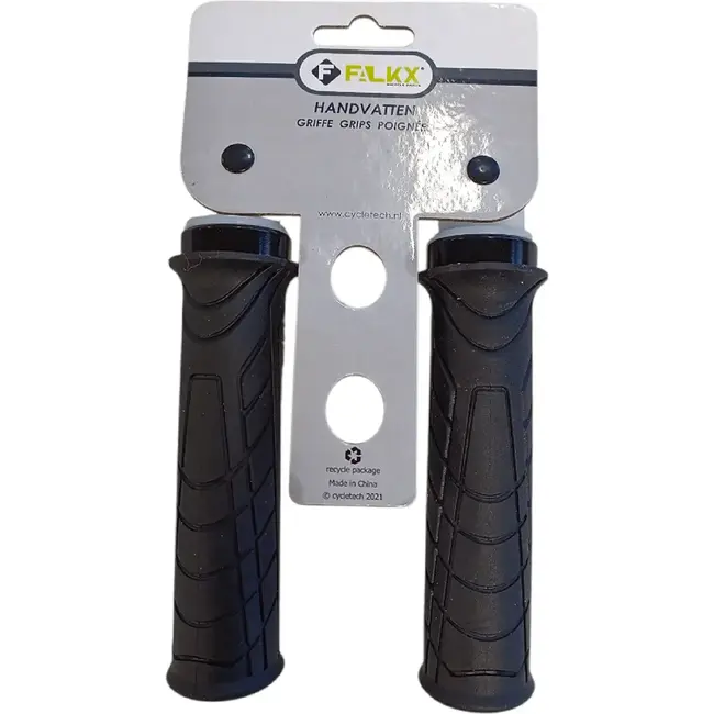 Falkx Zwarte Fietshandvatten Set Voor Meer Grip En Comfort Tijdens Fietsen
