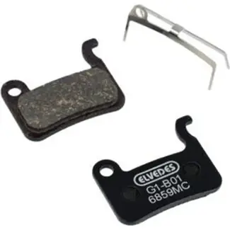 Elvedes Metal/Carbon Schijfremblokken 10 Paar Zwart Voor Shimano En TRP Dash