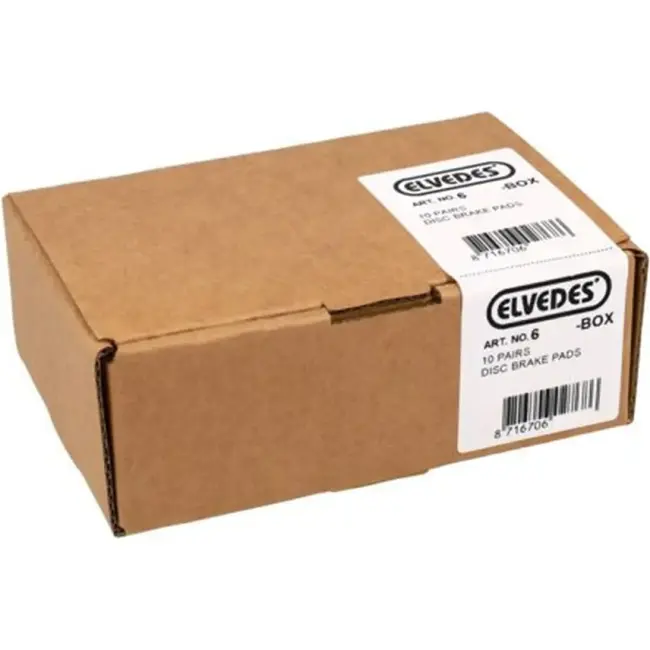 Elvedes Metal/Carbon Schijfremblokken 10 Paar Zwart Voor Shimano En TRP Dash