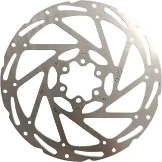 Tektro Fietsremschijf 180 mm zilver RVS voor 4-piston schijfrem met 6 boutjes