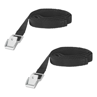 ProPlus Bindriemen met metalen gesp - 18 mm x 150 cm - zwart - set van 2