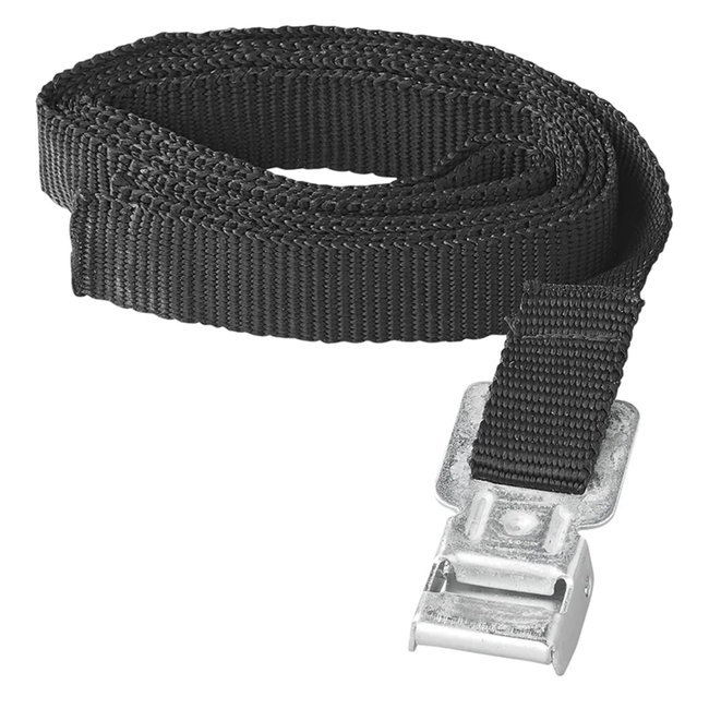 ProPlus Bindriemen met metalen gesp - 18 mm x 150 cm - zwart - set van 2