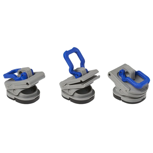 ProPlus Schroefloze voortentclips - lichtgewicht nylon - set van 3 - grijs/blauw