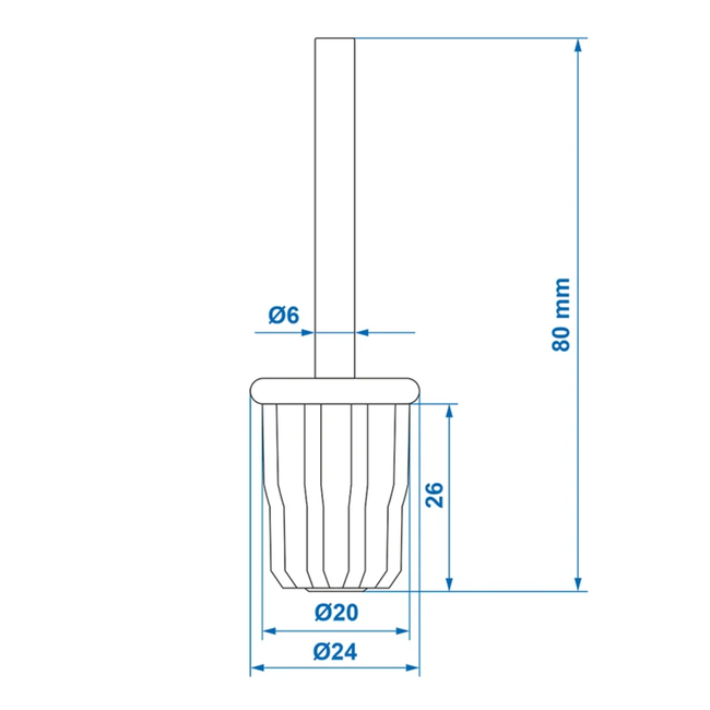 ProPlus Tentstokdop met pin - Ø 22 mm - 4 stuks - zwart/zilver