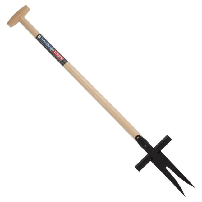 Talen Tools Zuringsteker - Distelsteker - 2 tanden - Essenhouten steel - 85 cm