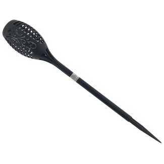 Benson Sfeervolle tuinlamp met zonnepaneel - 48,5 cm - flikkerende LED - zwart - IP44