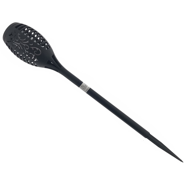 Benson Sfeervolle tuinlamp met zonnepaneel - 48,5 cm - flikkerende LED - zwart - IP44