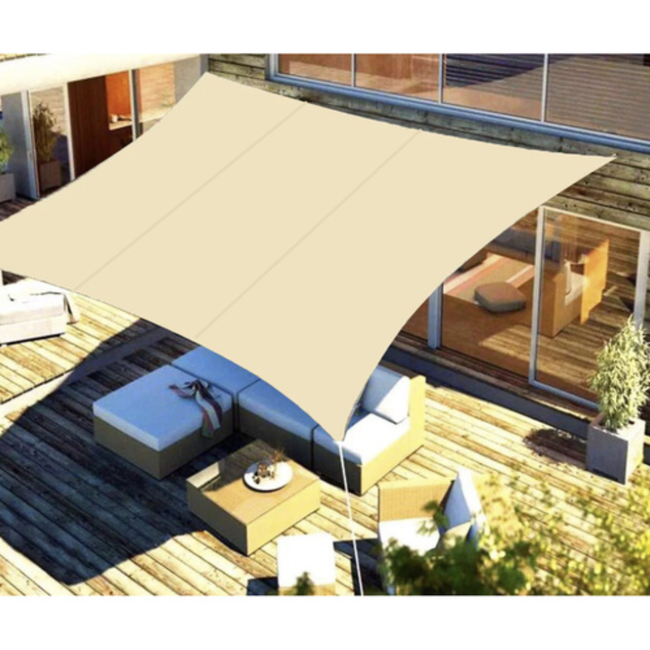 Gardlov Beige Zonneschermzeil 3x4m - Perfecte Schaduw en UV-bescherming