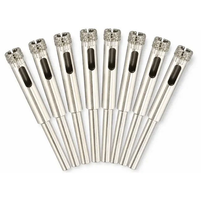 GEKO Diamantboor voor tegels - nat boren - set van 8 stuks - 8 mm
