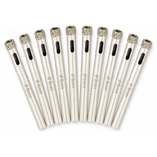 GEKO Diamantboor - Tegels - 6mm - Voor nat boren - 10 stuks per verpakking