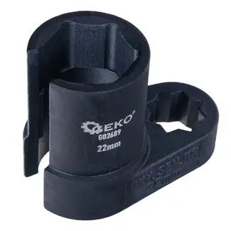 GEKO O2 sensor dop 22 mm voor 12,7 mm ratel, open ontwerp met sleuf voor kabel, gereedschapsstaal