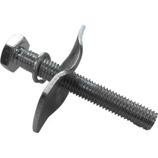 Falkx Plaat en lange bout voor fietsstandaard - 55x25x2 mm plaat - 70 mm bout - M10 maat