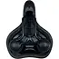 Selle Comfortabel fietszadel - bruine synthetische bekleding - witte bumpers - 25x19 cm - zonder strop