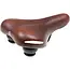 Selle Comfortabel fietszadel - bruine synthetische bekleding - witte bumpers - 25x19 cm - zonder strop