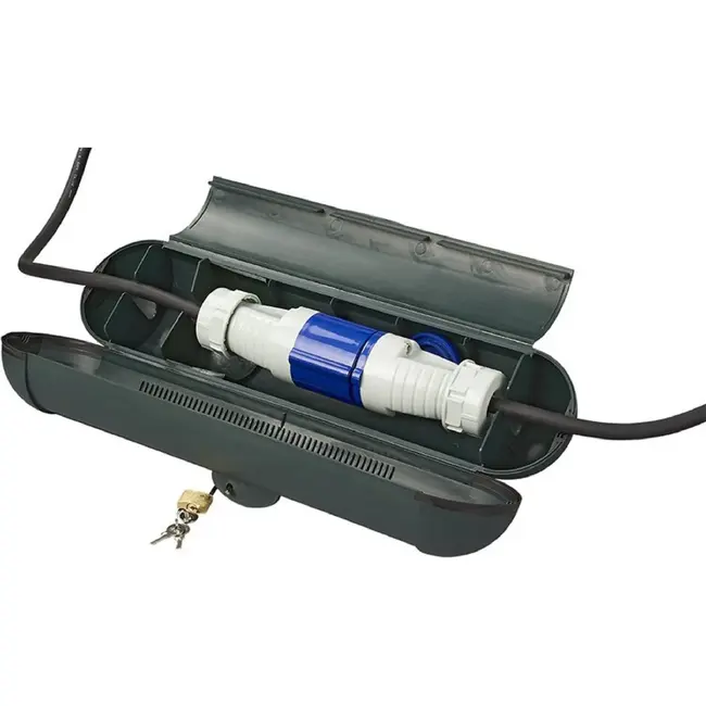 ProPlus Veiligheidsbox voor CEE-stekkerverbindingen met hangslot - IP44 - Ø 11 x 36 cm - zwart