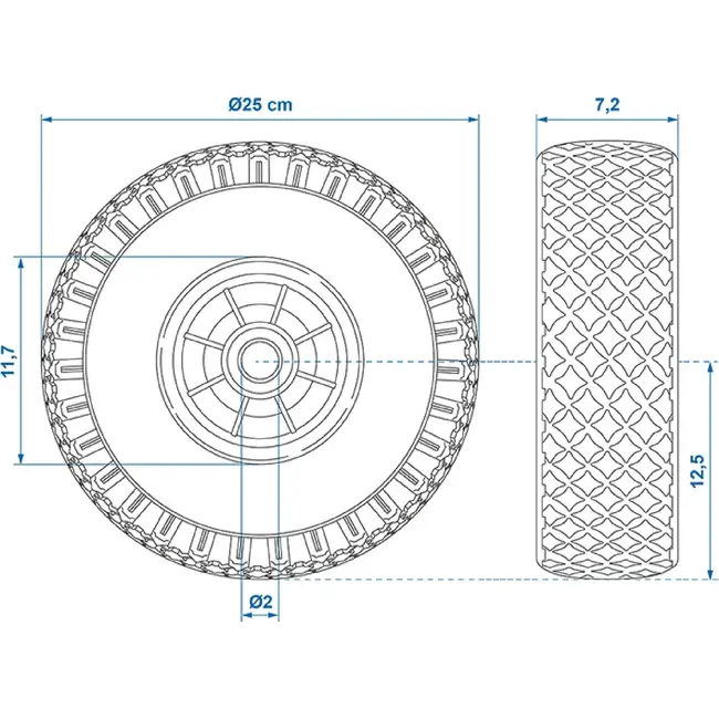 ProPlus Neuswielband - Lekvrij PU - Kunststof Velg - 260 x 85 mm