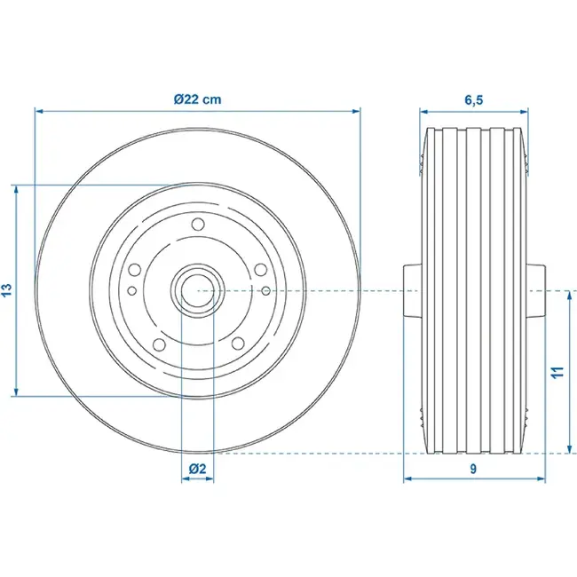 ProPlus Neuswielband 220 x 65 mm – Metalen Velg & Rubber Band – 300 kg