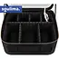 Soulima Cosmetisch etui met LED-spiegel zwart 25,5 x 23,5 x 12 cm