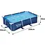 Bestway Rechthoekig framezwembad 259 x 170 x 61 cm met stevig PVC doek en handige reparatiepatch