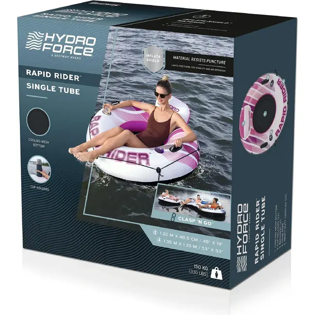 Bestway Opblaasbare zwemstoel met rugleuning 135 cm voor zwembad, strand en rustig water