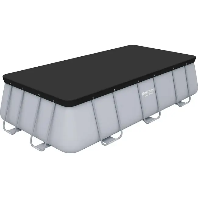 Bestway Zwembad afdekhoes 404 x 201 cm zwart met drainagegaten en bevestigingskoorden