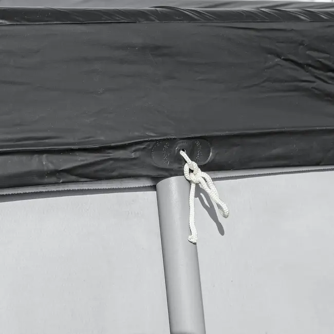 Bestway Zwembad afdekhoes 404 x 201 cm zwart met drainagegaten en bevestigingskoorden