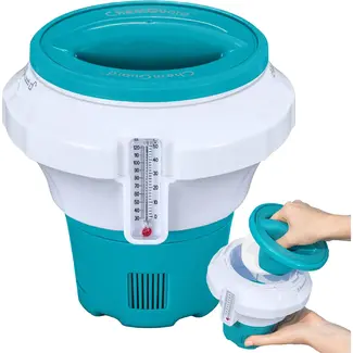 Bestway Drijvende chloordispenser voor zwembad met beschermende handschoen en vergrendeling