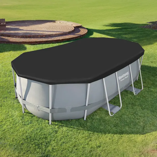 Bestway Zwembad afdekhoes 427 x 250 cm met drainagegaten en touwbevestiging