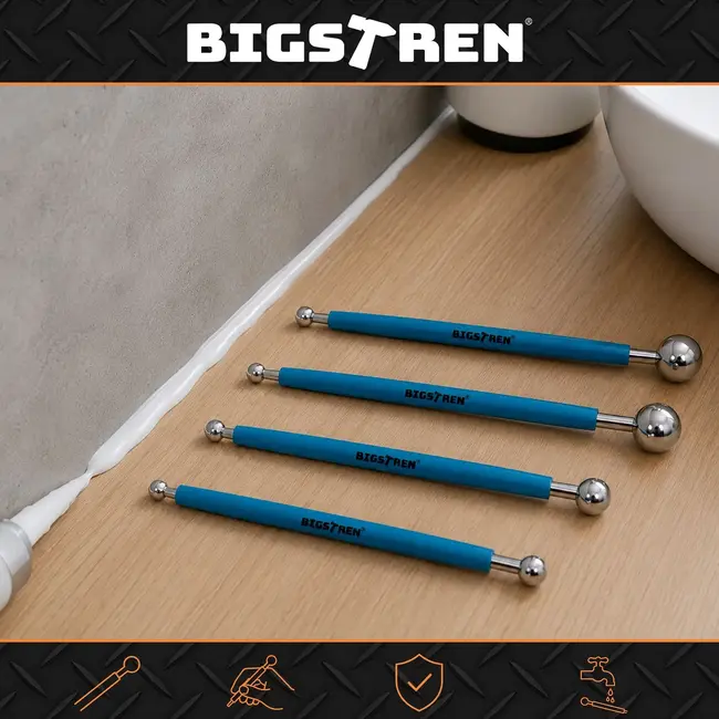 Bigstren Siliconenstrijkers set 4-delig voor voegen, kit, acryl en afdichtmiddelen