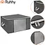 Ruhhy Beddengoed opbergers 60 x 40 x 35 cm set van 4 met venster en tweewegrits