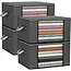 Ruhhy Beddengoed opbergers 60 x 40 x 35 cm set van 4 met venster en tweewegrits