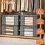 Ruhhy Beddengoed opbergers 60 x 40 x 35 cm set van 4 met venster en tweewegrits