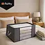 Ruhhy Beddengoed opbergers 60 x 40 x 35 cm set van 4 met venster en tweewegrits